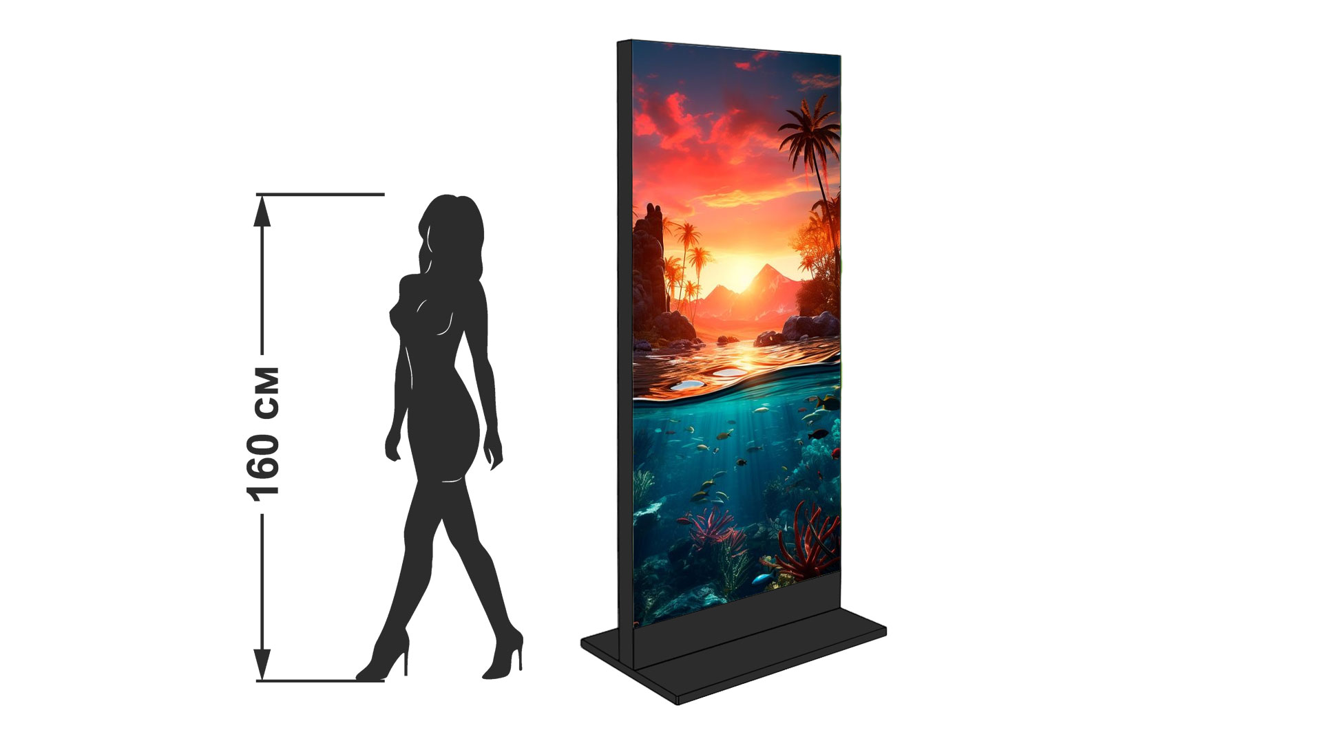 Уличный видеопилон 96x200 см P3,07